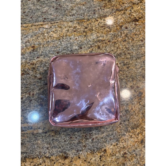 Stoney Clover Lane OG Pink Chrome Mini Pouch with Jetsetter Patch - Picture 2 of 3